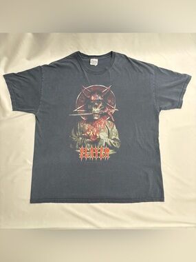 Vintage Slayer US Tour 2007 T Shirt -  2XL XXL - Light Wear